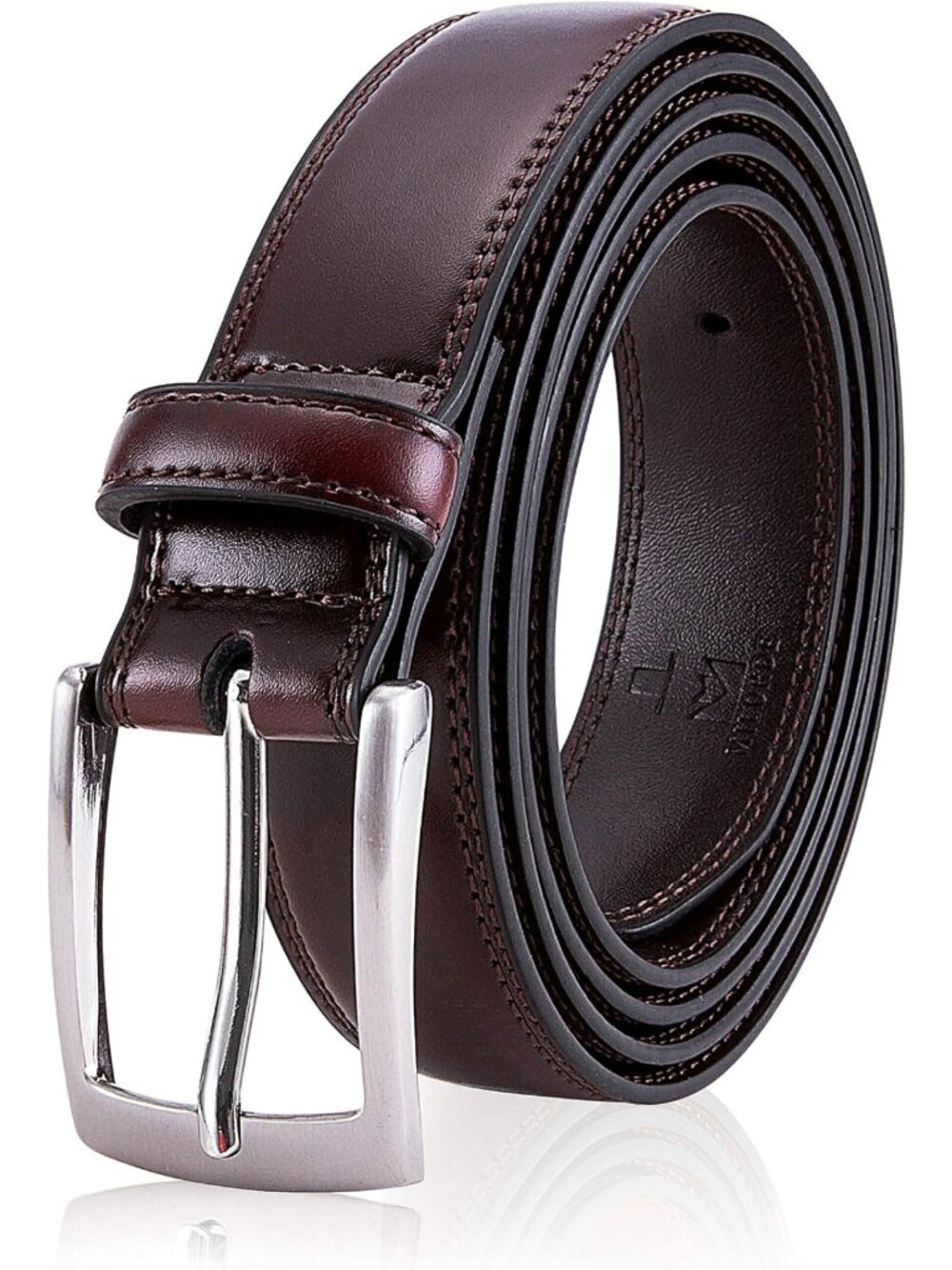 Stylish Men's Genuine Leather Dress Belt - Versatile for Work, Business & Casual